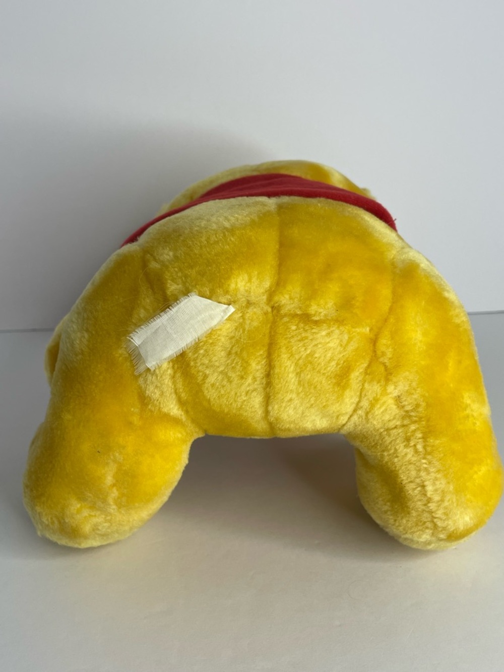 Vintage Winnie The Pooh Plush Large Plastic Eyes Red Shirt 80s 90s ✔️Description - Picture 9 of 12